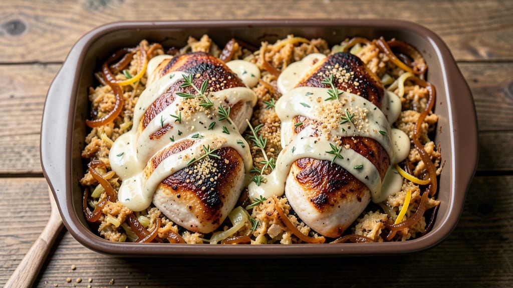 Baked Chicken Breast and Stuffing Casserole Recipe: One-Dish Thanksgiving Feast in 45 Minutes