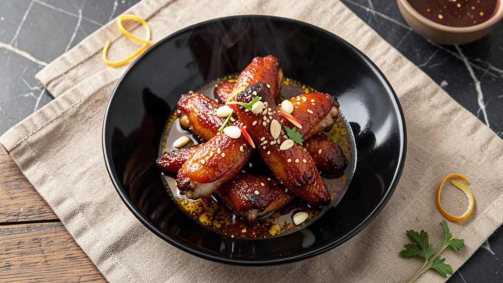 Asian Baked Chicken Wings Recipe: Five-Spice Crunch and Sticky Tamarind Glaze