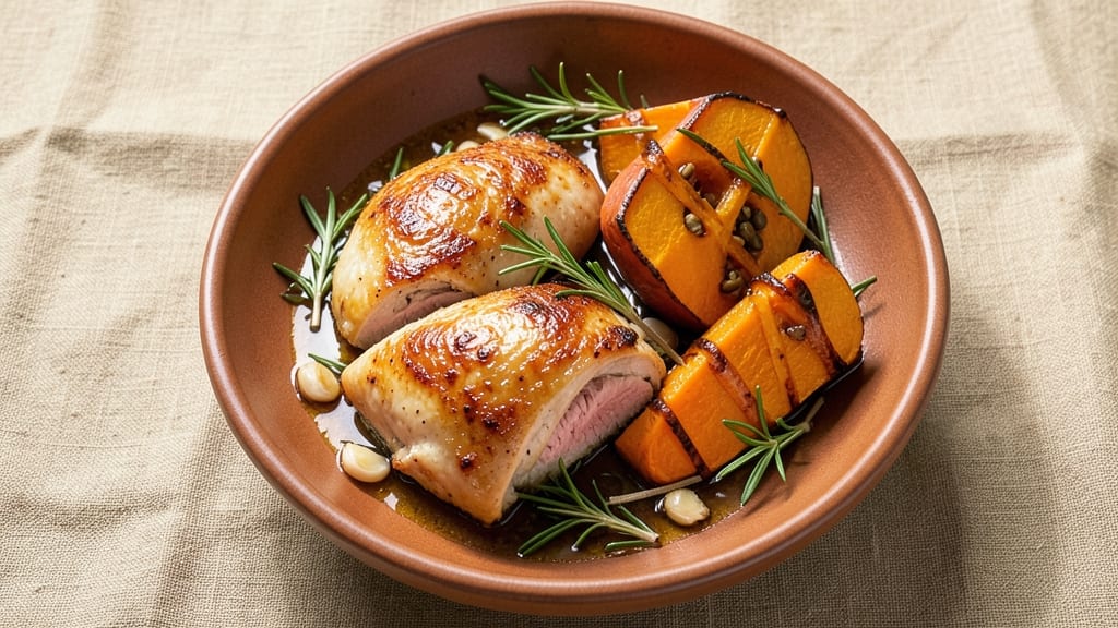 Baked Chicken and Butternut Squash Recipe: Sweet-Savory Roast With Caramelized Edges