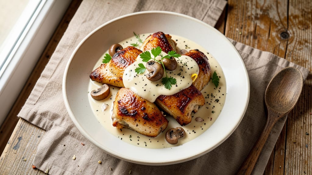 Baked Chicken Thighs With Cream Of Mushroom Soup Recipe: Rich, Creamy Sauce That Clings to Every Bite