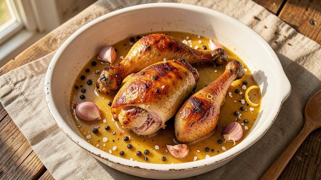 Baked Whole Chicken Legs Recipe: Buttermilk Brine Secrets for Irresistible Skin