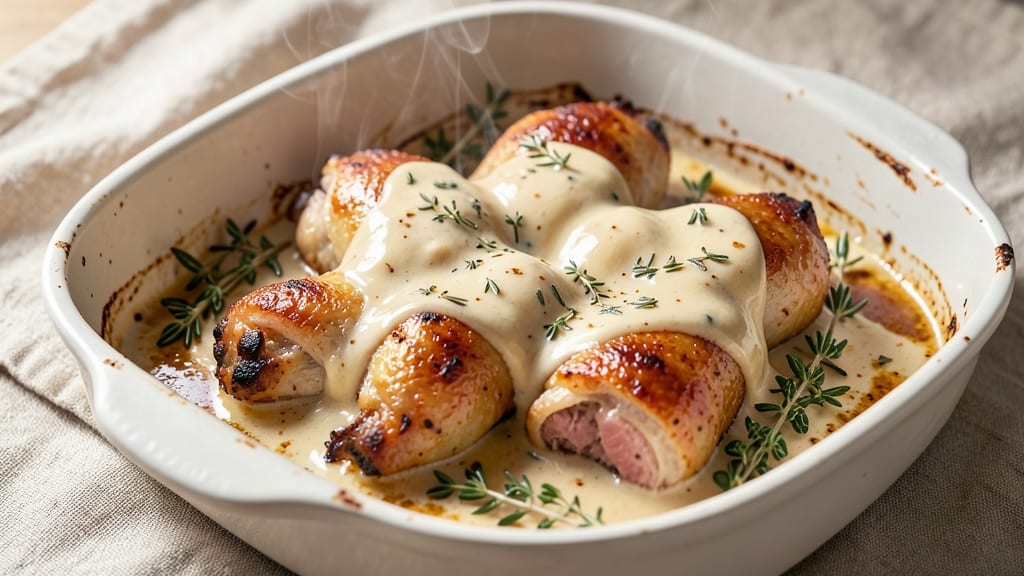 Baked Chicken Legs Recipe with Cream of Chicken: Crispy Skin and Creamy Sauce Harmony