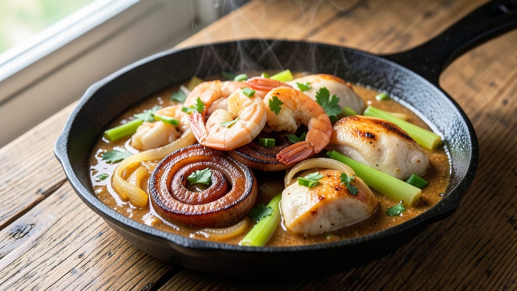 Andouille Sausage, Chicken, and Shrimp Gumbo Recipe: Smoky Spice Symphony in One Pot