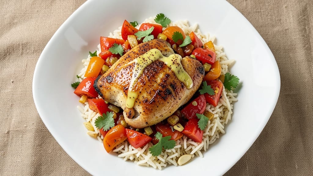 Baked Chicken, Salsa, and Rice Recipe: One-Pan Fiesta in 40 Minutes