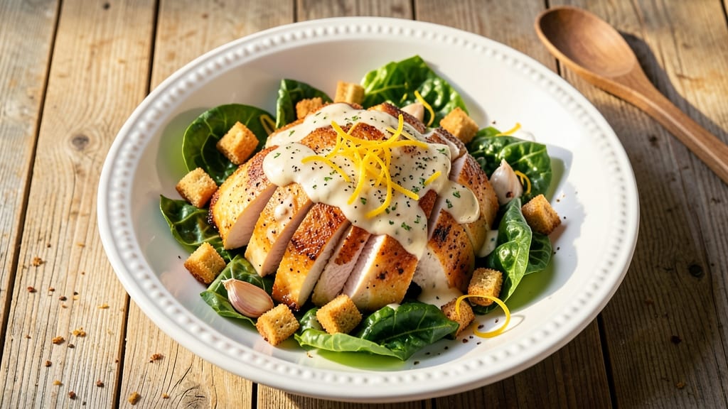 Baked Chicken Caesar Salad Recipe: Crispy Bites and Creamy Parmesan Harmony