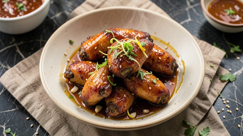 Baked Chicken Wings With Honey Soy And Ginger Marinade Recipe: Glossy Caramelized Crunch With Zesty Bite