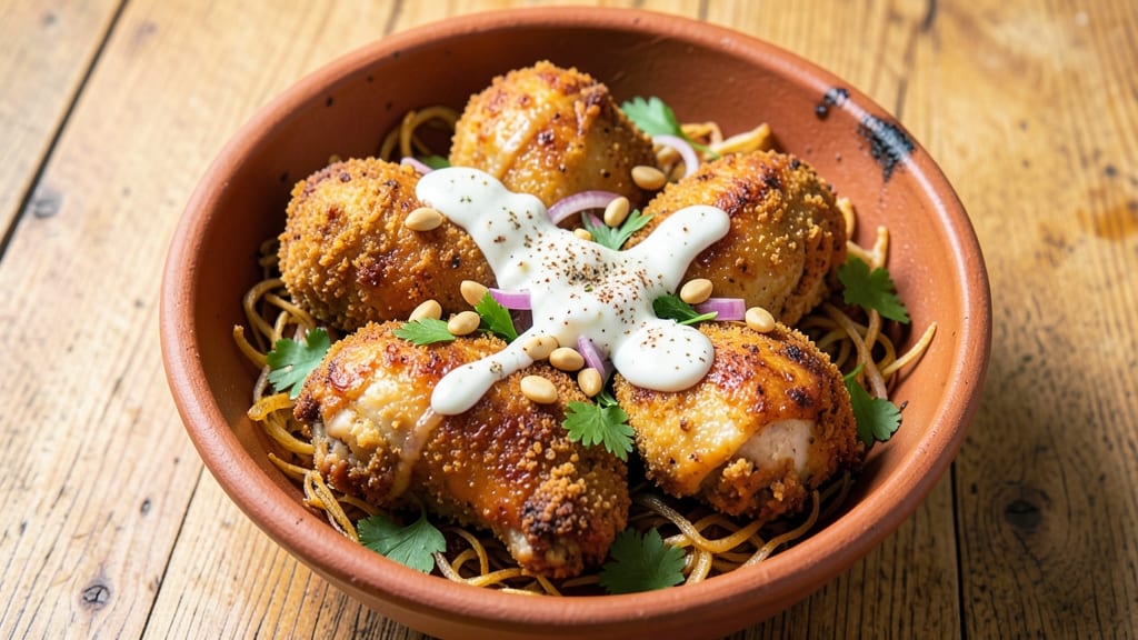Arabic Fried Chicken Recipe: Spiced Crispy Bites with Lemon-Garlic Zing