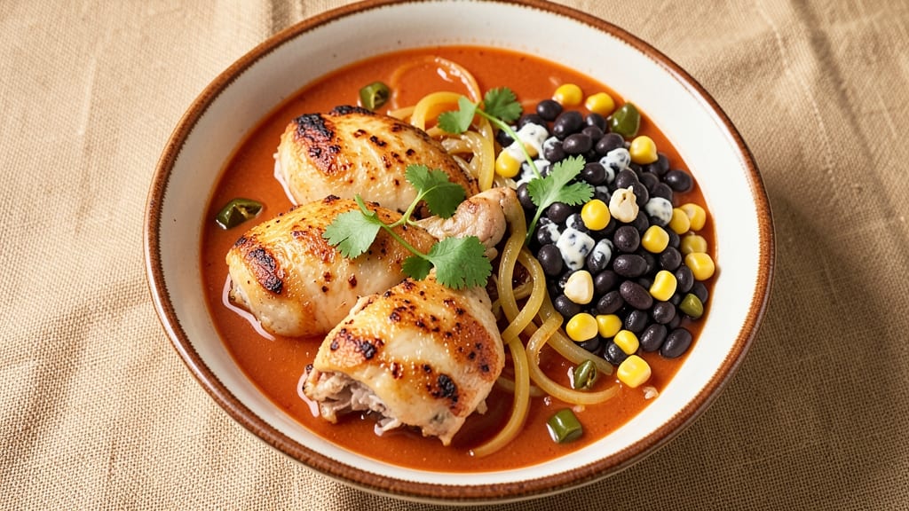 BJ's Chicken Tortilla Soup Copycat Recipe: Spiced Tomato Base With Shredded Chicken and Crunchy Celery Top
