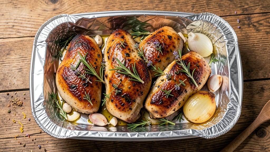 Baked Chicken in Aluminum Foil Recipe: Juicy Moisture Locked With Herbs