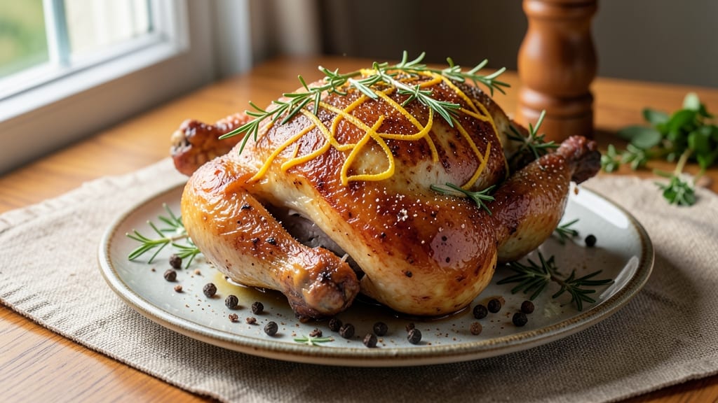 Baked Lemon Pepper Whole Chicken Recipe: Bright Citrus Crust With Juicy Golden Meat