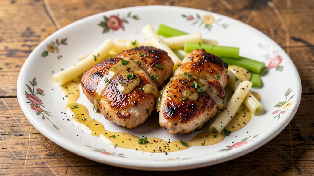 Copycat Carrabba's Chicken Bryan Recipe: Crispy Celery Crown Over Ultra-Smooth Herb Yolk