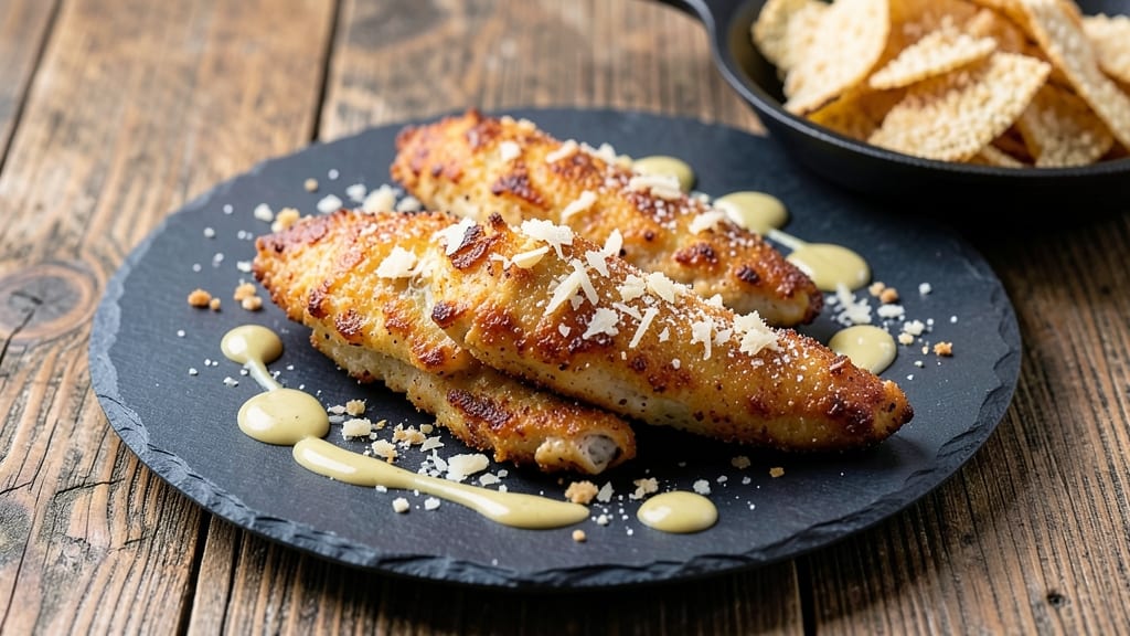 Baked Chicken Chips Recipe: Crispy Parmesan-Crusted Bites