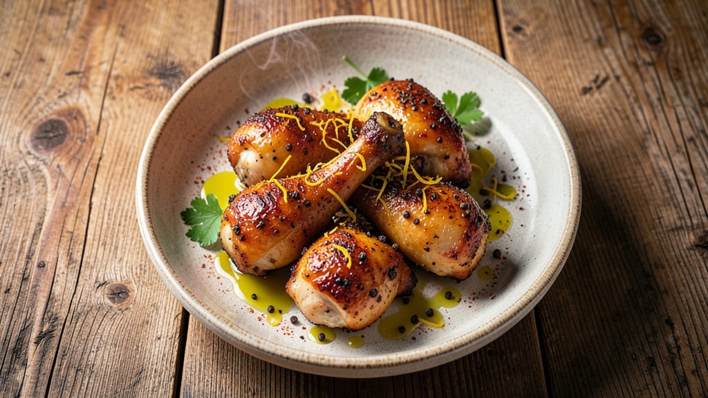 Baked Lemon Pepper Chicken Drumsticks Recipe: High-Heat Roast for Crispy Bites and Zingy Zest