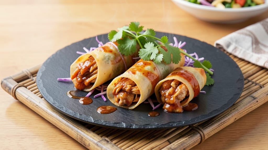 Bang Bang Chicken Rice Paper Rolls Recipe: Crispy Wraps With Creamy Coconut Kick