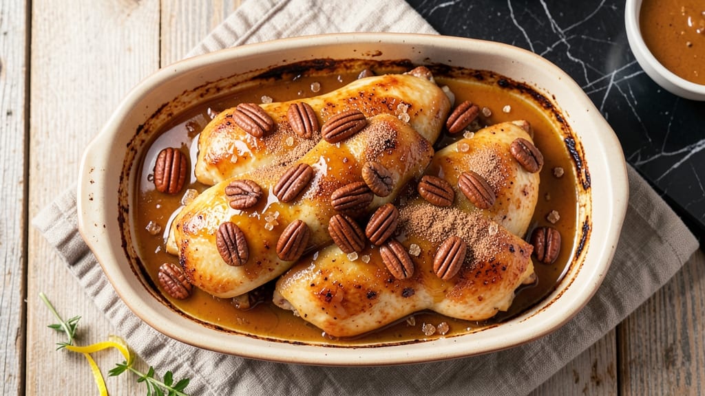 Baked Honey Pecan Chicken Recipe: Sticky-Sweet Crunch With Buttery Pecan Bites