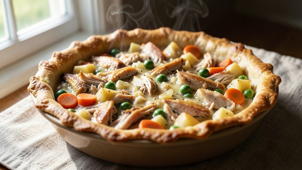 Mrs Budd's Chicken Pot Pie Copycat Recipe: Celery Crown Crunch Over Buttery Herb Cream