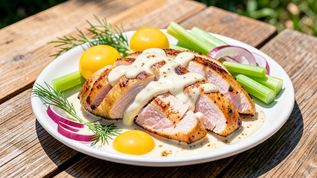 Picnic Chicken Salad Recipe: Crisp Celery Crown Over Creamy Herb Yolk Bliss