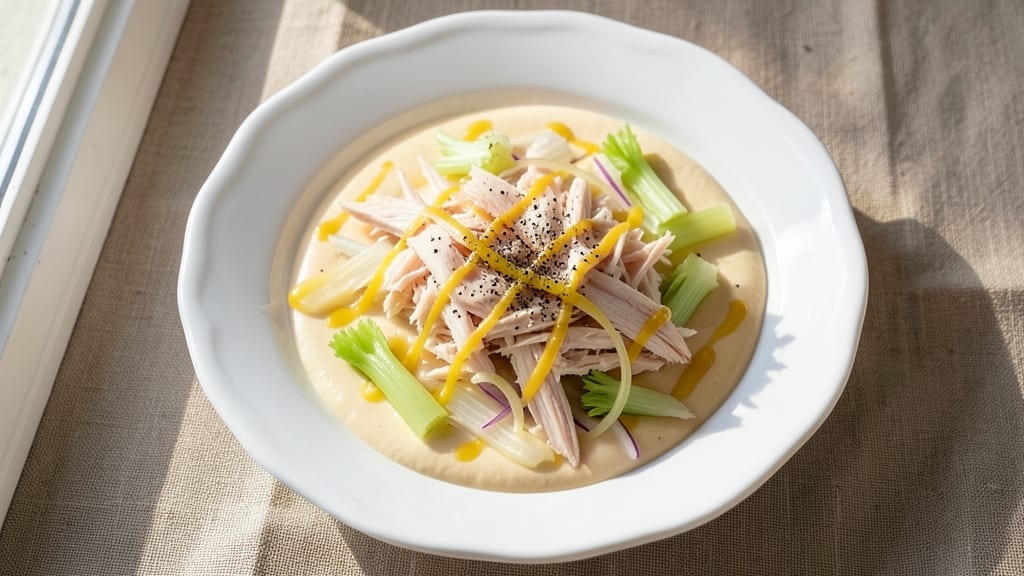 Simple Canned Chicken Salad Recipe: Crisp Celery Crown Over Ultra Creamy Yolk Magic